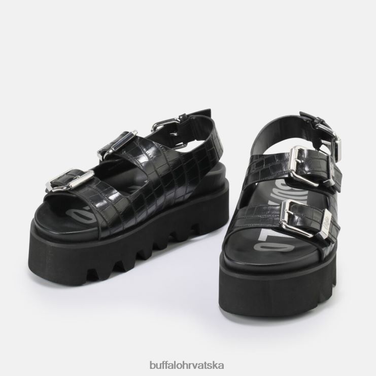 crno Buffalo veganske perry sandale na platformu |sandale TDD6T850
